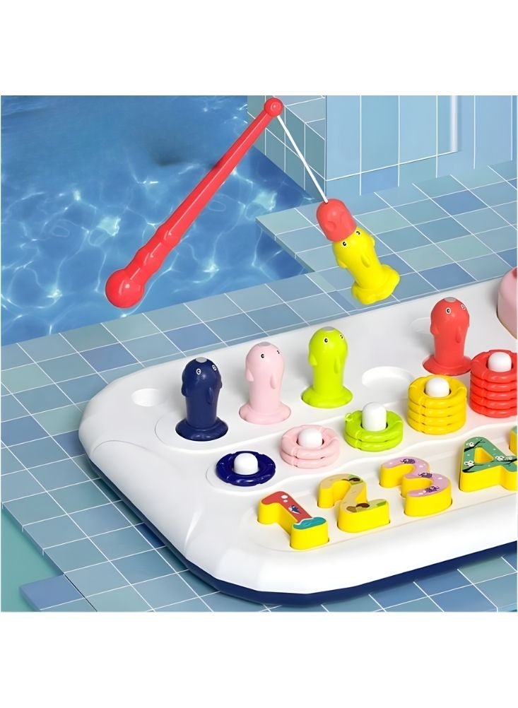 Premium Kids Learning Block Activity Board with Numbers Shapes and Beads – Early Education Toy - Image 4